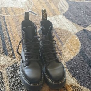 Dr. Martens Black Leather Women's Boots